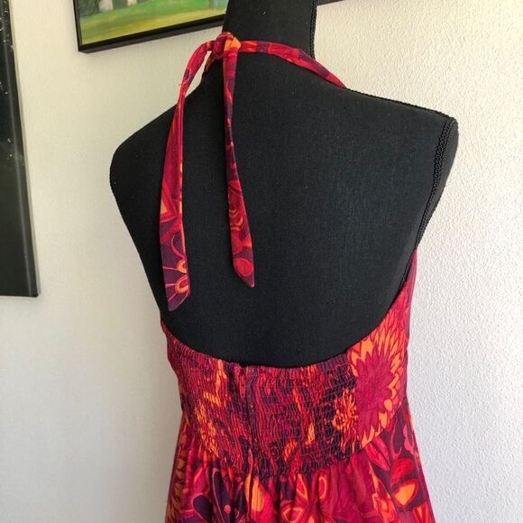 Floral Halter Maxi Dress - Picture 4 of 10